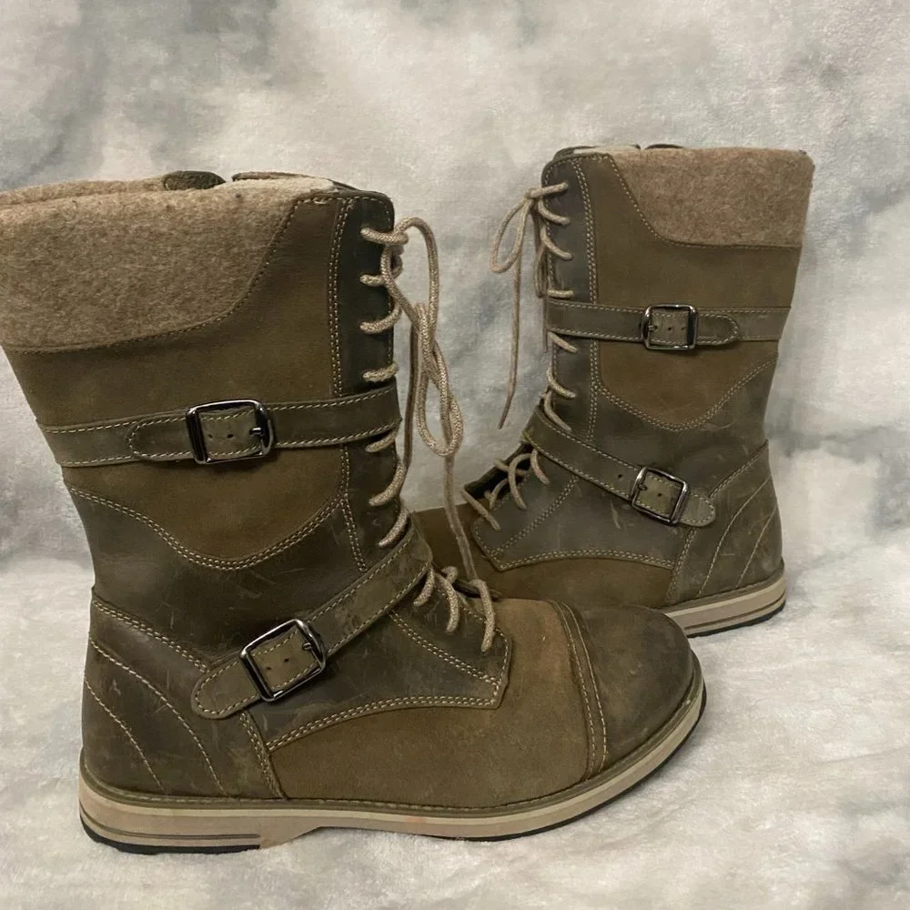 L.L. Bean Brown Lace Up Boots - Picture 1 of 6
